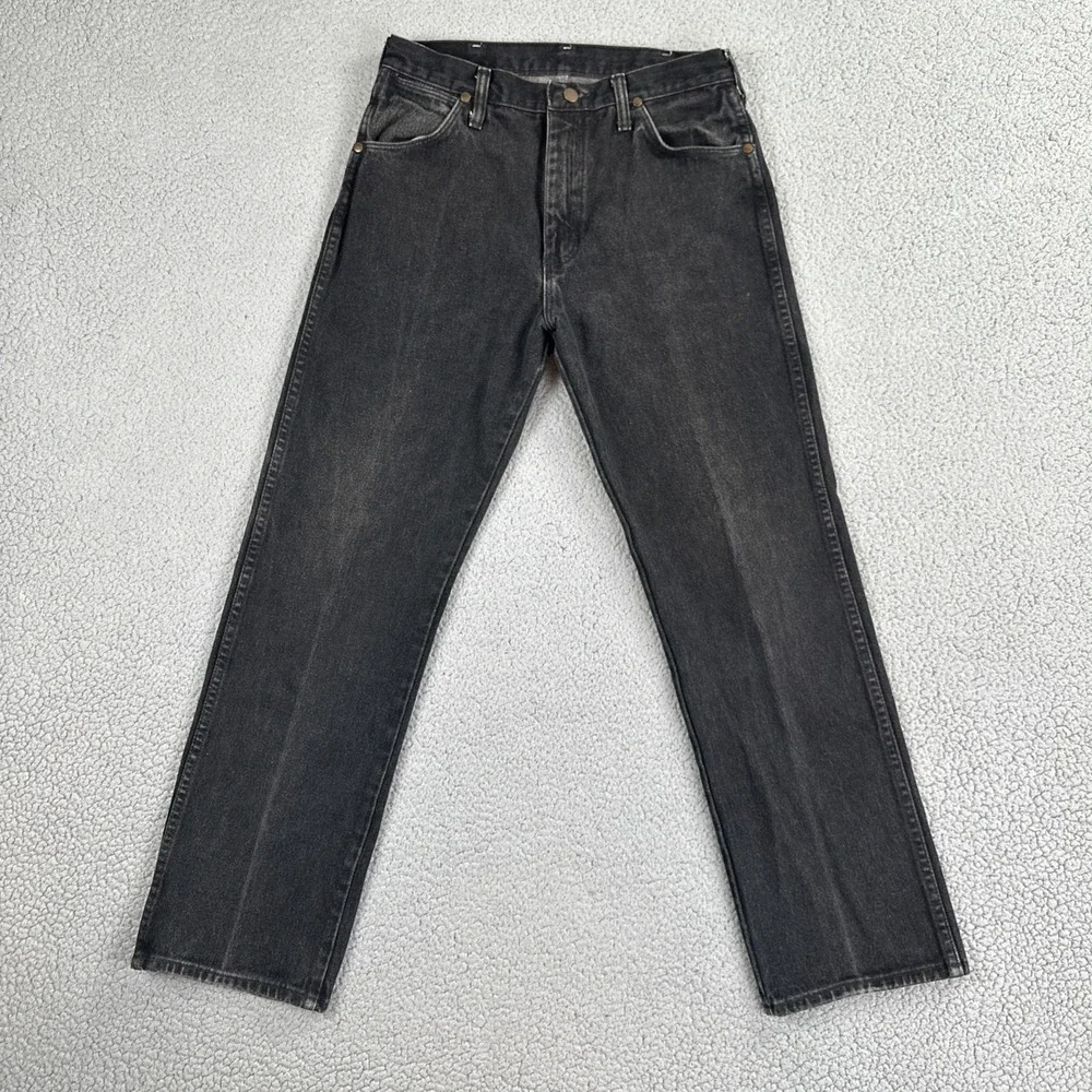 Vintage Wrangler Cowboy Cut Jeans 32x30 Black 13MWZPB Western Denim Made in USA